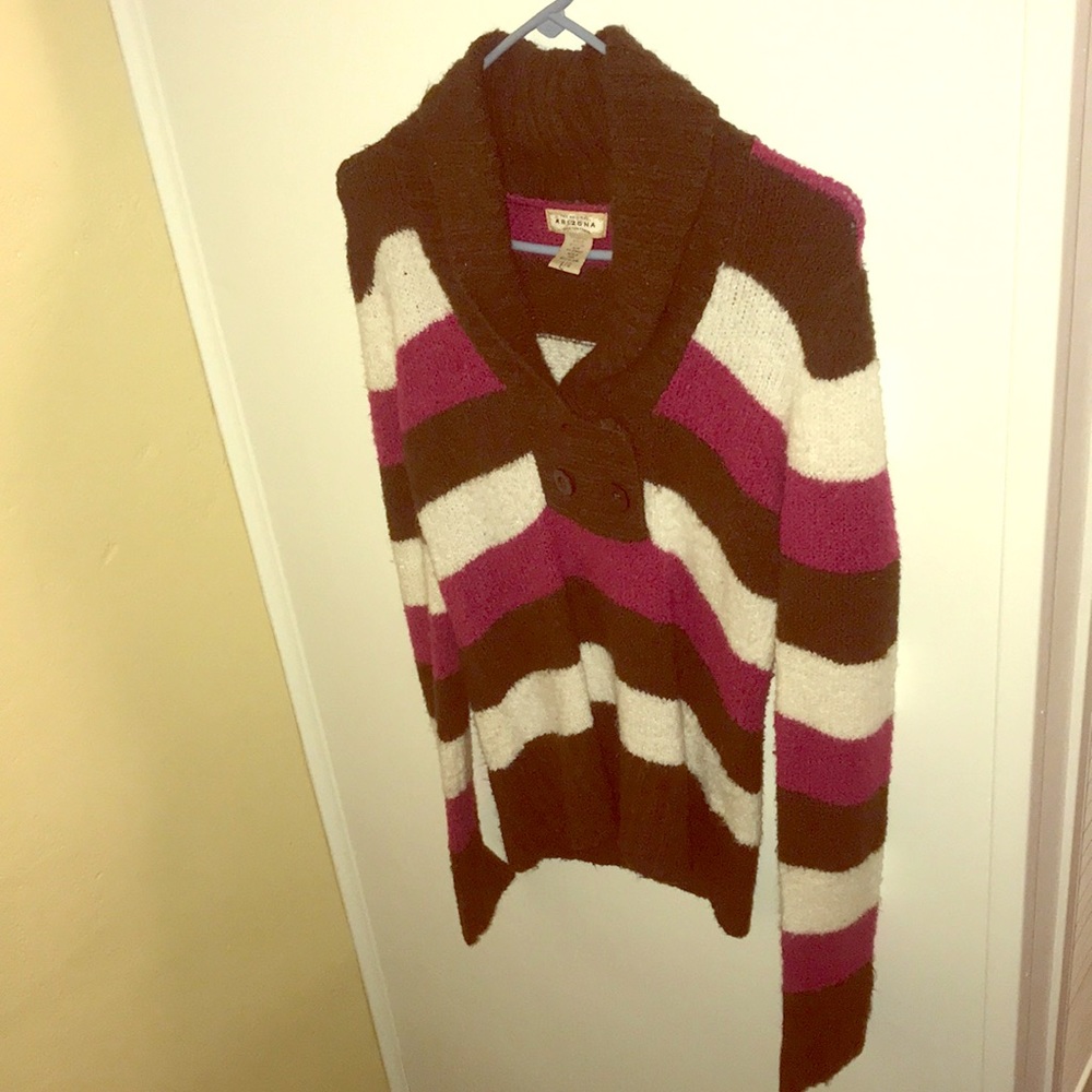 Striped Buttoned Sweater